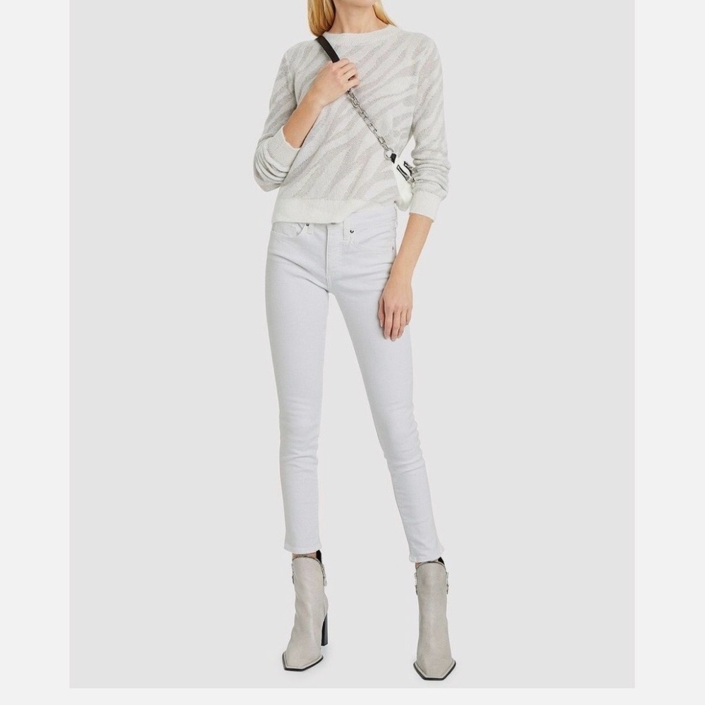 Veronica Beard White Jeans Womens 26 Ankle Slim fit jeans